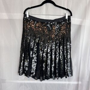 Vintage NWT Stenay by Patra sequin pleated skater a line skirt disco sz P Small